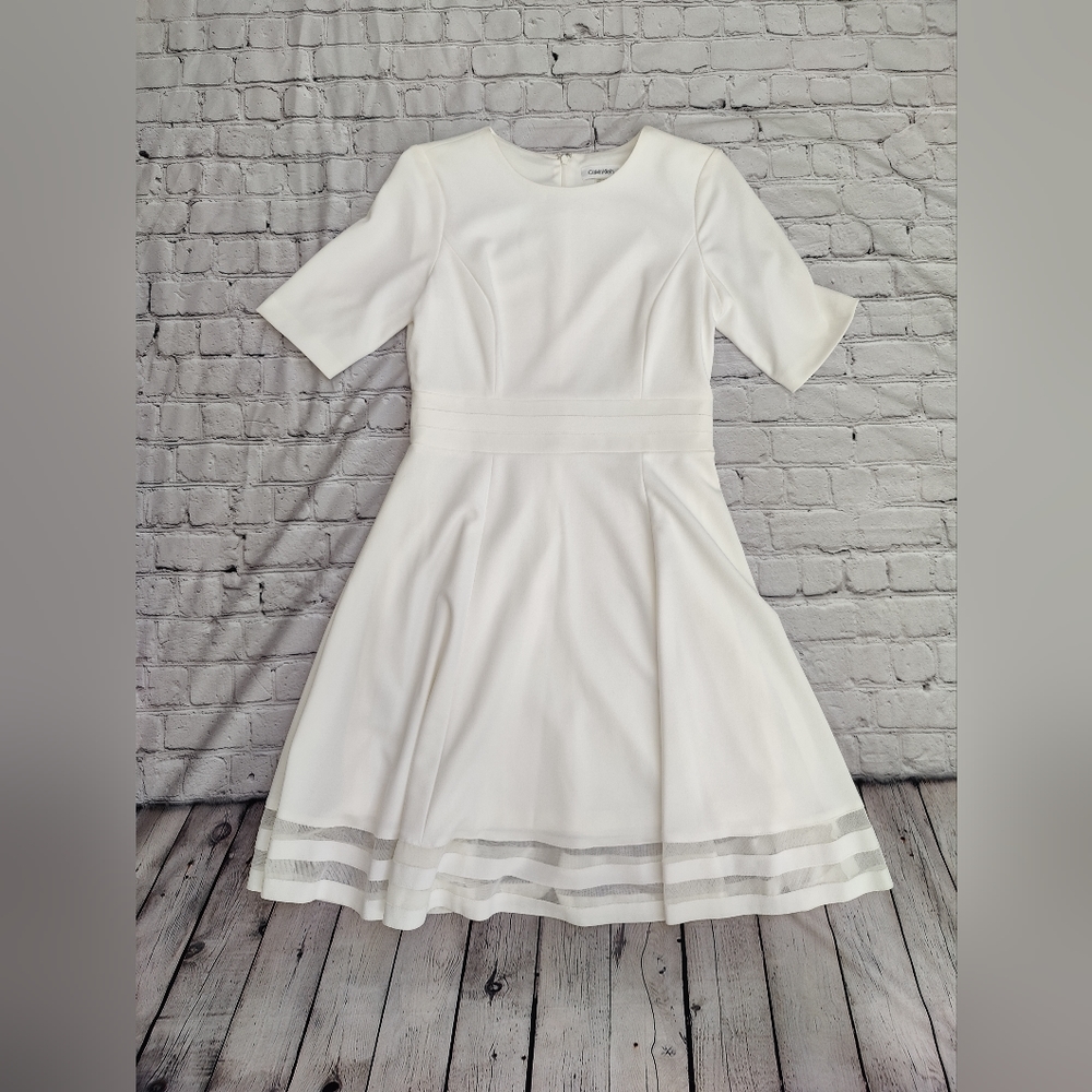 Calvin Klein 6 white dress